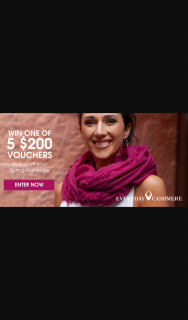 Everyday Cashmere – Win One of 5 Spring Wardrobe Gift Vouchers Valued at $200 Each (prize valued at $200)
