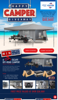Fuchs – Win Cub Escape Camper Plus 2 X Arb Swags and a 96l Dual Zone Arb Fridge Valued at $38187.00 (prize valued at $38,187)