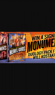 Hachette Books – Win a Signed Monuments Duology Pack From Will Kostakis