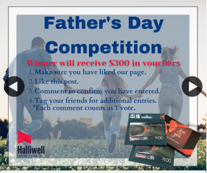 Halliwell Property Agents Devonport – Win Your Father Vouchers to Bunnings & Goodstone Group to The Value of $300 (prize valued at $300)