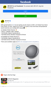 JB HIFI – Win 1 of 6 Work From Home Prize Packs