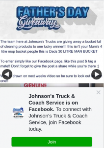 Johnson’s Truck & Coach Service – Win a Bucket Full of Cleaning Products Just In Time for Father’s Day