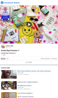 Lunch Lady – Win 1 of 10 Goodie Bags