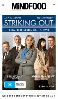 Mindfood – Win 1 of 5 Copies of Striking Out Series 1 & 2 on DVD Valued at $34.95 (prize valued at $34.95)