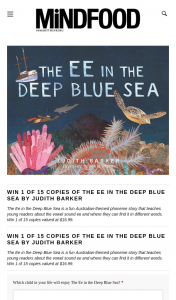 Mindfood – Win 1 of 15 Copies of The Ee In The Deep Blue Sea By Judith Barker (prize valued at $16.99)