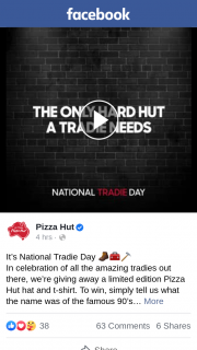 Pizza Hut – Win a Limited Edition Hat & T Shirt