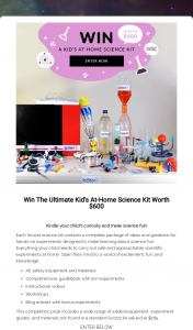 Scisizz – Win The Ultimate Kid’s at Home Science Kit Worth $600 (prize valued at $600)