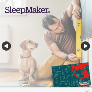 SleepMaker – One Bunnings E-Gift Voucher to The Value of $50 Each (prize valued at $150)