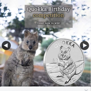 The Perth Mint – Win 1/2 Prize Packs Including Family Pass Return Trip to Rottnest & 2 Quokka 2020 1oz Silver Bullion Coins