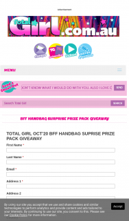 Total Girl – Win a Bff Handbag Surprise Prize Pack (prize valued at $495)