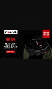 Wild Earth – Win a Polar Gritx Sports Watch (prize valued at $599)