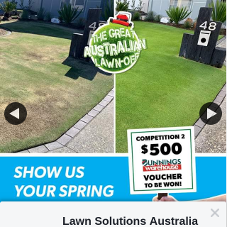 Lawn Solutions Australia – Win Allocated for That Particular Month As Outlined Above (prize valued at $600)