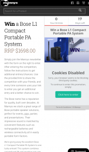 Mannys – Win a Bose L1 Compact Portable Pa System (prize valued at $1,698)