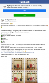 My Magical Moments – Win One of Our Huge Wooden Christmas Elf House Advent Calendars (prize valued at $75)