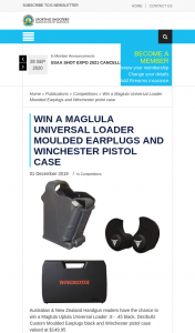 ssaa – Win a Maglula Universal Loader Moulded Earplugs and Winchester Pistol Case (prize valued at $149.95)