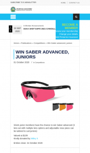 ssaa – Win Saber Advanced (prize valued at $109)
