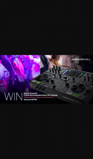 Store DJ – Win a Denon Prime Go 2-deck Rechargeable Smart Dj Console (prize valued at $1,799)