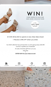 Alias Mae – ★ $1000 to Spend on New Alias