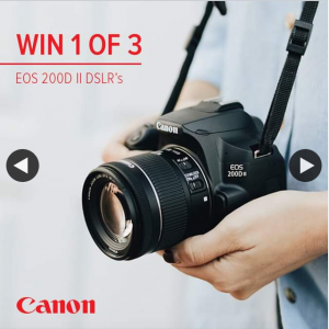 JB HiFi – Win One of Three Canon Dslr Cameras (prize valued at $2,997)