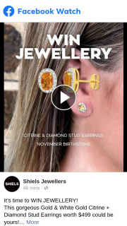 Shiels Jewellers – Win a Pair Gold & White Gold Citrine Diamond Stud Earrings (prize valued at $499)