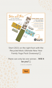 Recycled Mats – Win Ultimate New Year Family Yog Pack (prize valued at $500)