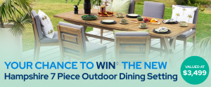 Amart Furniture – Win a Hampshire 7-piece Outdoor Dining Setting