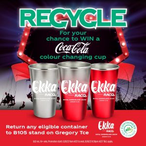 Ekka – Return any Containers for Change QLD container to Win a limited edition Coca-Cola Europacific Partners colour change cup