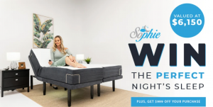 Sleep Sophie – Win an Adjustable Bed PLUS base and mattress