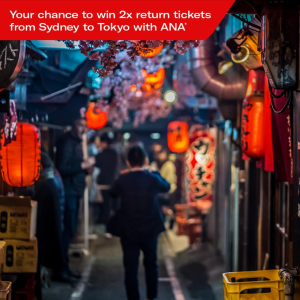 Velocity Frequent Flyer – Win 2 return flights operated by ANA from Sydney to Tokyo