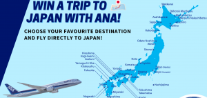 ANA – Win 1 of 3 pairs of tickets to Japan