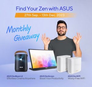 Asus – Win 1 of 9 prizes including Asus ZenWiFi XD5, ZenScreen and ZenBeam L2