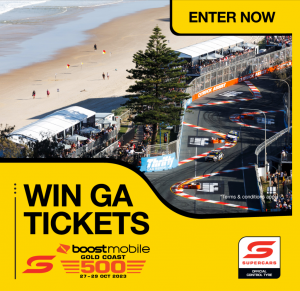 Dunlop Tyres Australia & New Zealand – Win 1 of 2 double tickets to the Boost Gold Coast 500