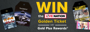 Hertz – Win 10 A-Reserve Double tickets to Live Nation concerts of the winner’s choice to use over a 12 month period