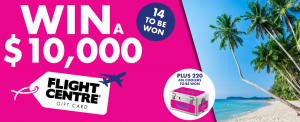 Middy’s – Win 1 of 14 Flight Centre gift cards valued at $10,000 each OR many other prizes