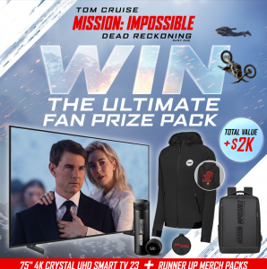 Prime Video – Win a Samsung 75” 4K Crystal UHD Smart TV PLUS Mission Impossible merchandise