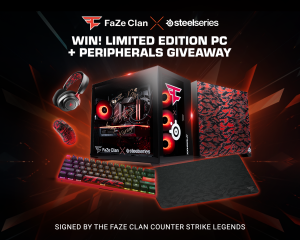 Aftershock – Win a limited edition signed SteelSeries FaZe Clan custom gaming PC