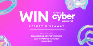 Infamous – Win a $1,000 Flight Centre voucher PLUS a $500 gift voucher and $500 cash