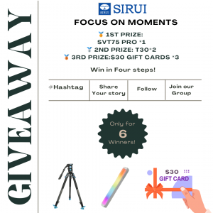 Sirui Optical – Win 1 of 6 prizes
