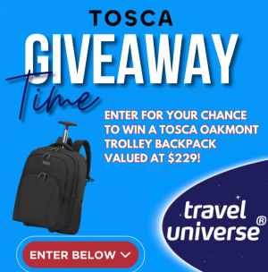 Travel Universe – Win a Tosca Oakmont Trolley backpack