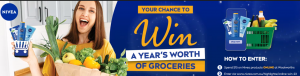 Woolworths – Nivea – Win a Year’s worth of groceries valued at $12,000