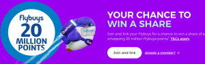 One Pass – Win a major prize of 10 million Flybuys points OR 1 of 10 minor prizes