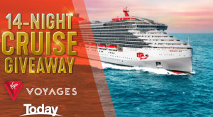 Today – 9Now – Win a 14-night cruise trip for 2 from Melbourne to Auckland with Virgin Voyages