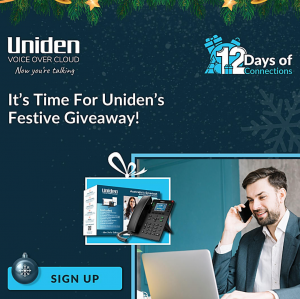Uniden Voice Over Cloud – 12 Days of Connections – Win a Uniden phone system