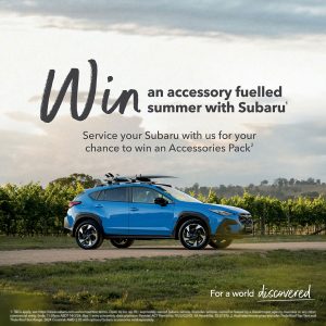 Subaru Australia – Win a major prize package valued over $4,000 OR 1 of 24 minor prizes