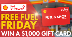 Today – 9Now – Win 1 of 48 Shell Coles Express gift cards valued at $1,000 each