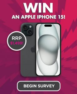 Click Frenzy – Win an Apple iPhone 15 128GB valued at $1,499