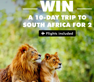 Trip A Deal – Win a trip to South Africa for 2 valued up to $9,099