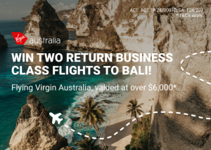 Webjet – Win a 2 return Business Class flights to Bali flying Virgin Australia