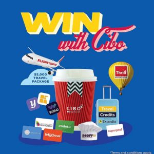 Cibo World – Win a major prize of a $5,000 Travel voucher OR 1 of 21 minor prizes
