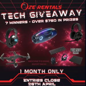 Oze Rentals – Win 1 of 7 prizes